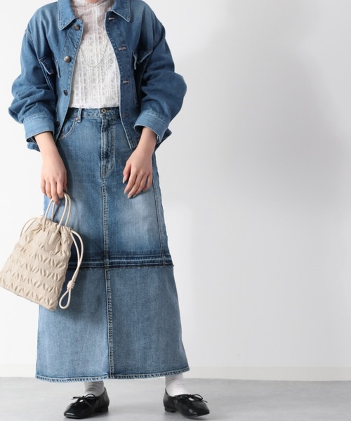 cepo(セポ)の「シャーリング巾着ショルダー(ハンドバッグ・レディース・ブラック/オフホワイト・FREE)」の6枚目の写真