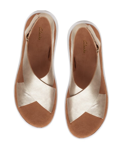 Clarks(クラークス)の「Jemsa Cross / ジェムサクロス (シャンパンレザー)(サンダル・レディース・シャンパン・UK3.5/UK3/UK5.5/UK5/UK4.5/UK6/UK4)」の1枚目の写真