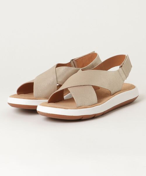 Clarks(クラークス)の「Jemsa Cross / ジェムサクロス (シャンパンレザー)(サンダル・レディース・シャンパン・UK3.5/UK3/UK5.5/UK5/UK4.5/UK6/UK4)」の5枚目の写真