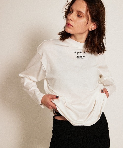 agnes b. NERGY】コラボ ロゴロングTシャツ(Tシャツ/カットソー agnes b. NERGY】コラボ ロゴロングTシャツ(Tシャツ/カットソー