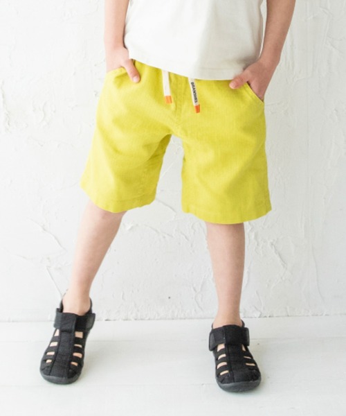BRANSHES（ブランシェス）の「【爽パン / 綿100％】パナマ織りカラーハーフパンツ（その他パンツ・キッズ・ピンク/パープル/サックスブルー/カーキオリーブ/チャコールグレー/ブラック/レモンイエロー/アイボリー・110/140/100/120/90/160/150/130）」の7枚目の写真