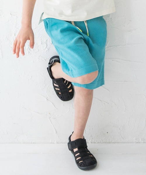 BRANSHES（ブランシェス）の「【爽パン / 綿100％】パナマ織りカラーハーフパンツ（その他パンツ・キッズ・ピンク/パープル/サックスブルー/カーキオリーブ/チャコールグレー/ブラック/レモンイエロー/アイボリー・110/140/100/120/90/160/150/130）」の17枚目の写真