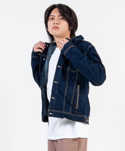 GGD（ジージーディー）の「ZIPポケットGジャン（デニムジャケット・メンズ・ブルー/ホワイト/ブルー系その他・M/L）」の3枚目の写真