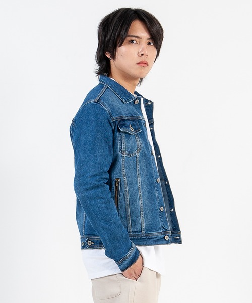 GGD（ジージーディー）の「ZIPポケットGジャン（デニムジャケット・メンズ・ブルー/ホワイト/ブルー系その他・M/L）」の7枚目の写真