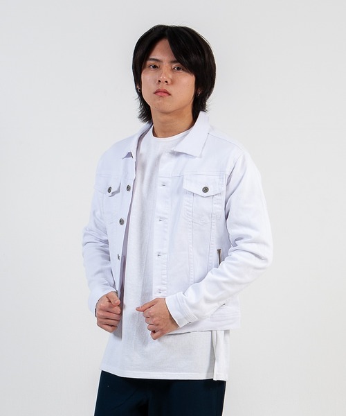 GGD（ジージーディー）の「ZIPポケットGジャン（デニムジャケット・メンズ・ブルー/ホワイト/ブルー系その他・M/L）」の9枚目の写真