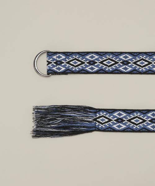 URU（ウル）の「【URU / ウル】FRINGE BELT（ベルト・メンズ・ブルー/アイボリー・FREE）」の9枚目の写真