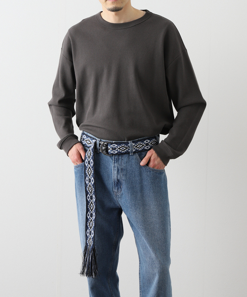 URU（ウル）の「【URU / ウル】FRINGE BELT（ベルト・メンズ・ブルー/アイボリー・FREE）」の15枚目の写真