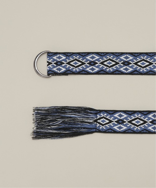 URU（ウル）の「【URU / ウル】FRINGE BELT（ベルト・メンズ・ブルー/アイボリー・FREE）」の3枚目の写真