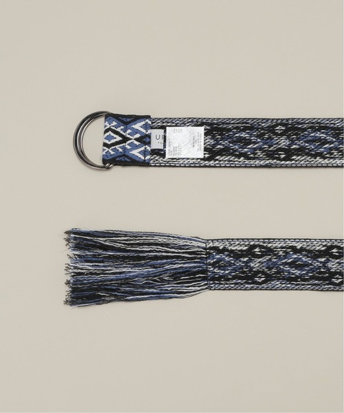 URU（ウル）の「【URU / ウル】FRINGE BELT（ベルト・メンズ・ブルー/アイボリー・FREE）」の4枚目の写真