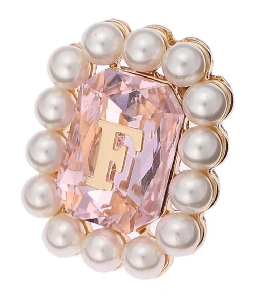 Maison de FLEUR（メゾンドフルール）の「イニシャルビジューピアス（ピアス（両耳用）・レディース・ピンク/クリア・FREE）」の7枚目の写真