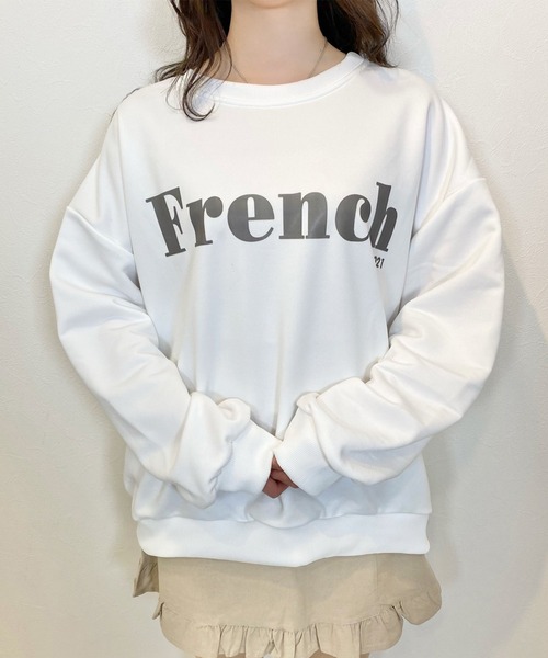 titty＆Co. PETIT（ティティアンドコープティ）の「【titty&Co.PETIT】Frenchスウェット（スウェット・レディース・ホワイト/グレー・FREE）」の3枚目の写真