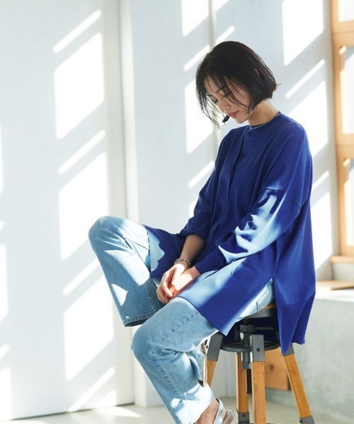 RASW(ラス)の「RASW ニットカーディガン(カーディガン/ボレロ・レディース・ホワイト/ブラック/ブルー/コーラルピンク・M/L)」の6枚目の写真