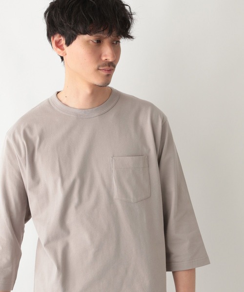 GLOBAL WORK(グローバルワーク)の「キモウテンジク7分袖Tee/263075(Tシャツ/カットソー・メンズ・ネイビー/スカイブルー/ホワイト/キャメル/グレー・SMALL/X-LARGE/MEDIUM/LARGE)」の3枚目の写真
