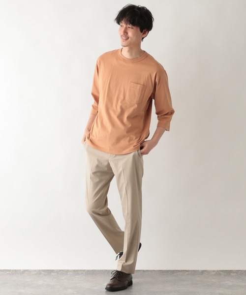 GLOBAL WORK(グローバルワーク)の「キモウテンジク7分袖Tee/263075(Tシャツ/カットソー・メンズ・ネイビー/スカイブルー/ホワイト/キャメル/グレー・SMALL/X-LARGE/MEDIUM/LARGE)」の13枚目の写真