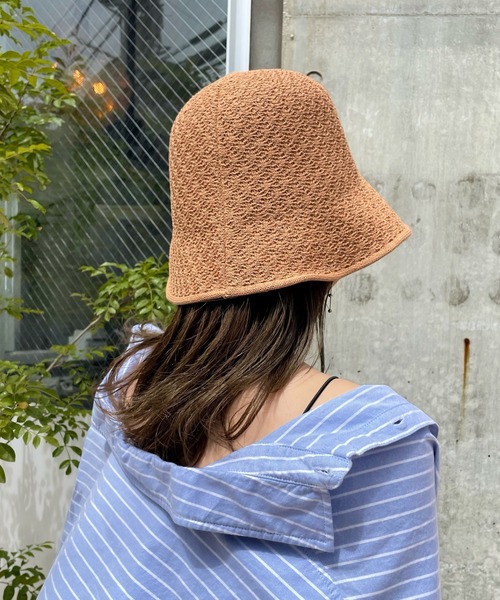 WHO'S WHO gallery（フーズフーギャラリー）の「チューリップハット（ハット・レディース・キャメル/ベージュ/ブラック・FREE）」の3枚目の写真