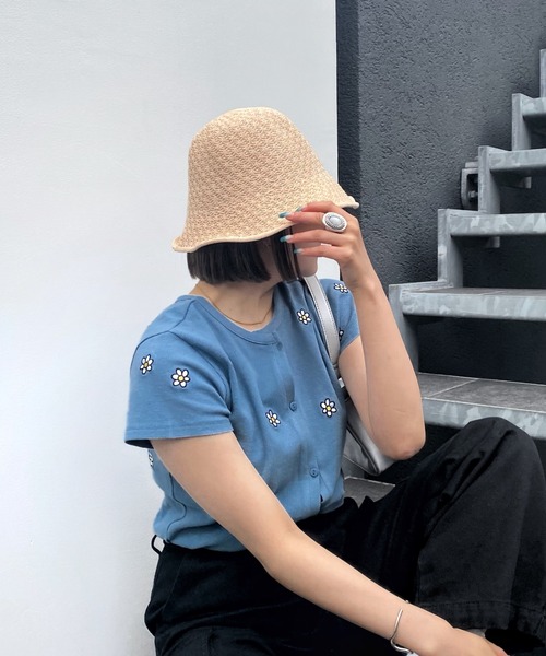 WHO'S WHO gallery（フーズフーギャラリー）の「チューリップハット（ハット・レディース・キャメル/ベージュ/ブラック・FREE）」の6枚目の写真