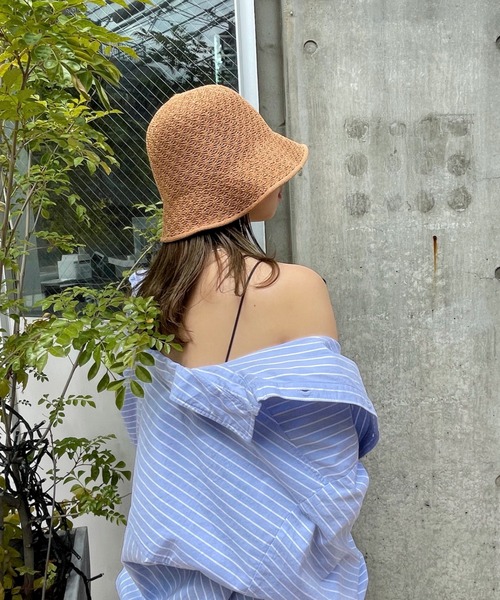 WHO'S WHO gallery（フーズフーギャラリー）の「チューリップハット（ハット・レディース・キャメル/ベージュ/ブラック・FREE）」の8枚目の写真