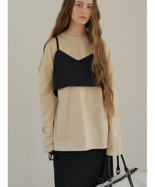 AMAIL（アマイル）の「Ethic cotton daily cloth（Tシャツ/カットソー・レディース・ホワイト/ベージュ/ピンク・FREE）」の4枚目の写真