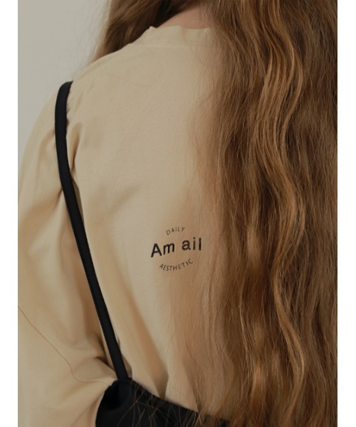 AMAIL（アマイル）の「Ethic cotton daily cloth（Tシャツ/カットソー・レディース・ホワイト/ベージュ/ピンク・FREE）」の5枚目の写真