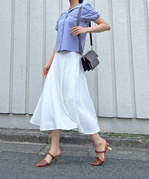 Jewelobe(ジュエローブ)の「6パネルロングフレアスカート(スカート・レディース・ブラック/オフホワイト/ピンク/イエロー/オレンジ/ブルー/グリーン・FREE)」の14枚目の写真