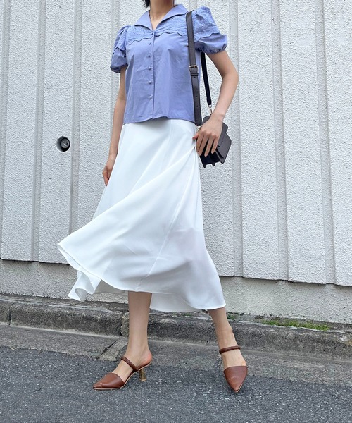 Jewelobe(ジュエローブ)の「6パネルロングフレアスカート(スカート・レディース・ブラック/オフホワイト/ピンク/イエロー/オレンジ/ブルー/グリーン・FREE)」の15枚目の写真