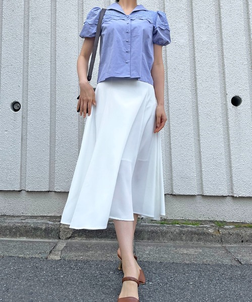 Jewelobe(ジュエローブ)の「6パネルロングフレアスカート(スカート・レディース・ブラック/オフホワイト/ピンク/イエロー/オレンジ/ブルー/グリーン・FREE)」の18枚目の写真