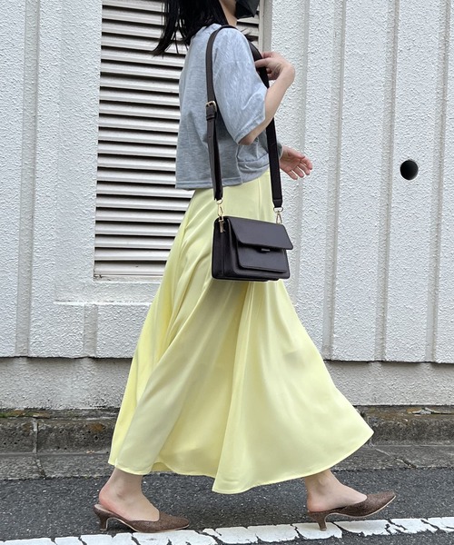 Jewelobe(ジュエローブ)の「6パネルロングフレアスカート(スカート・レディース・ブラック/オフホワイト/ピンク/イエロー/オレンジ/ブルー/グリーン・FREE)」の22枚目の写真