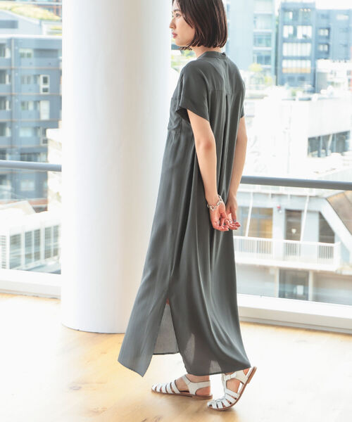 B:MING by BEAMS(ビーミングバイビームス)の「B:MING by BEAMS / バンドカラー シャツ ワンピース(シャツワンピース・レディース・スミクロ/ミント/オフホワイト・SMALL/MEDIUM)」の9枚目の写真