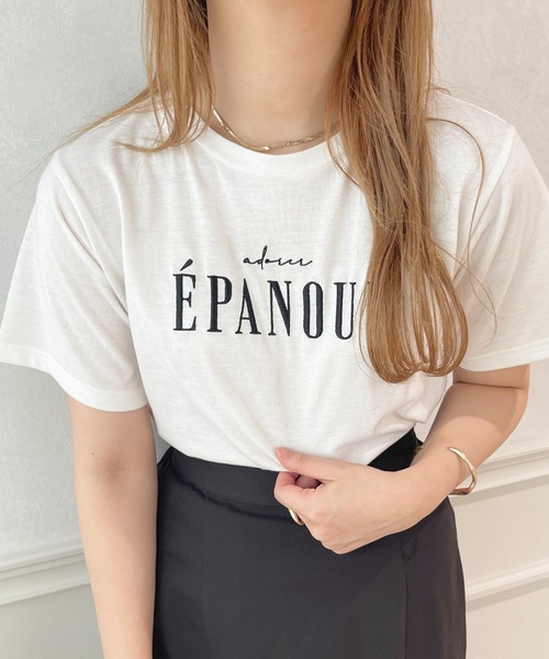 apres jour(アプレジュール)の「ロゴ刺繍Tシャツ【ZOZOTOWN限定アイテム】(Tシャツ/カットソー・レディース・ネイビー/ライトピンク/オフホワイト/ホワイト系その他・X-LARGE/フリー)」の7枚目の写真