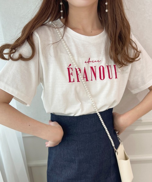 apres jour(アプレジュール)の「ロゴ刺繍Tシャツ【ZOZOTOWN限定アイテム】(Tシャツ/カットソー・レディース・ネイビー/ライトピンク/オフホワイト/ホワイト系その他・X-LARGE/フリー)」の13枚目の写真