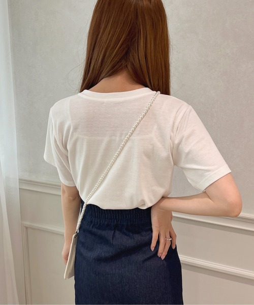 apres jour(アプレジュール)の「ロゴ刺繍Tシャツ【ZOZOTOWN限定アイテム】(Tシャツ/カットソー・レディース・ネイビー/ライトピンク/オフホワイト/ホワイト系その他・X-LARGE/フリー)」の17枚目の写真