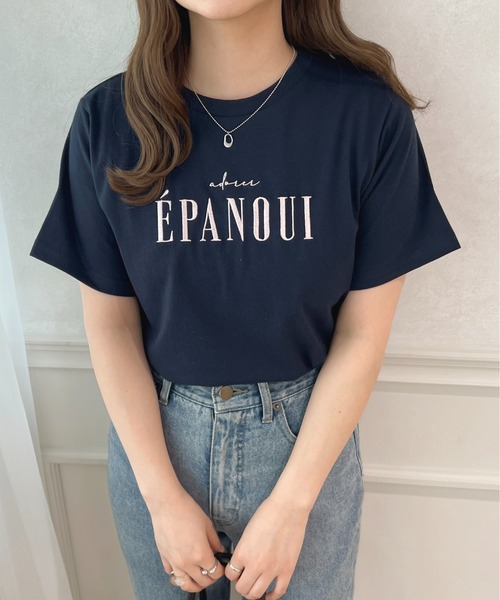 apres jour(アプレジュール)の「ロゴ刺繍Tシャツ【ZOZOTOWN限定アイテム】(Tシャツ/カットソー・レディース・ネイビー/ライトピンク/オフホワイト/ホワイト系その他・X-LARGE/フリー)」の20枚目の写真