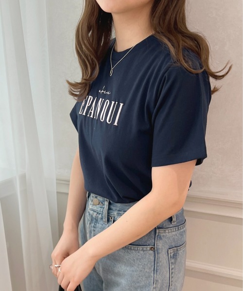 apres jour(アプレジュール)の「ロゴ刺繍Tシャツ【ZOZOTOWN限定アイテム】(Tシャツ/カットソー・レディース・ネイビー/ライトピンク/オフホワイト/ホワイト系その他・X-LARGE/フリー)」の22枚目の写真