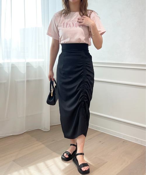 apres jour(アプレジュール)の「ロゴ刺繍Tシャツ【ZOZOTOWN限定アイテム】(Tシャツ/カットソー・レディース・ネイビー/ライトピンク/オフホワイト/ホワイト系その他・X-LARGE/フリー)」の6枚目の写真