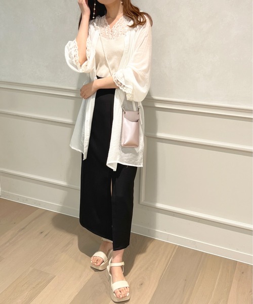 apres jour（アプレジュール）の「シアーチュニックブラウス【ZOZOTOWN限定アイテム】（Tシャツ/カットソー・レディース・オフホワイト/アイボリー/ミント/ラベンダー・フリー/X-LARGE）」の12枚目の写真