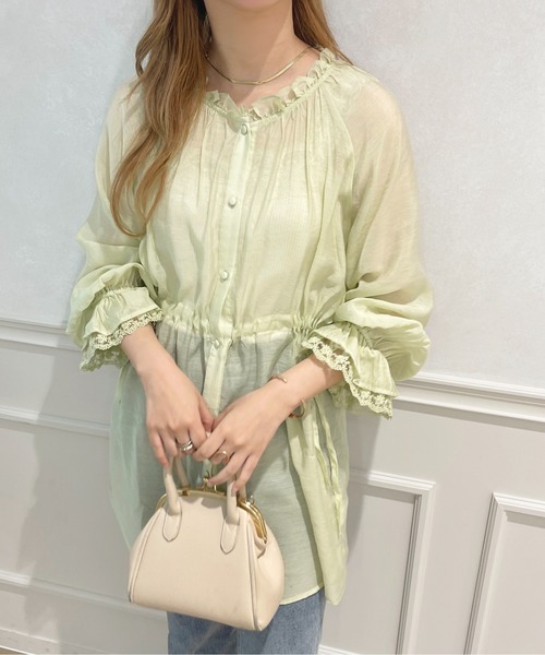 apres jour（アプレジュール）の「シアーチュニックブラウス【ZOZOTOWN限定アイテム】（Tシャツ/カットソー・レディース・オフホワイト/アイボリー/ミント/ラベンダー・フリー/X-LARGE）」の22枚目の写真