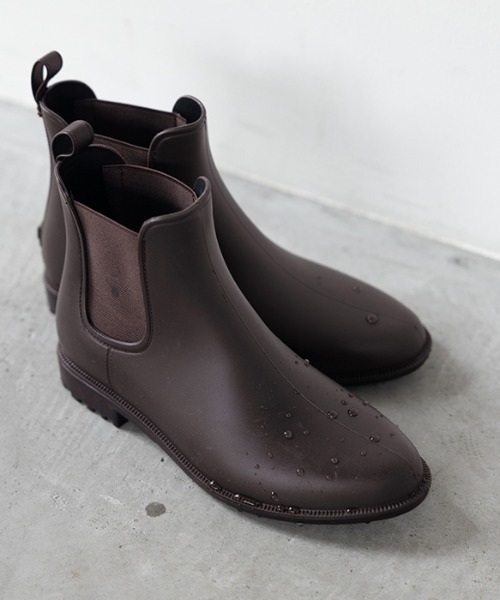 GeeRA(ジーラ)の「サイドゴアレインブーツ(レインシューズ・レディース・ブラック/ダークブラウン・SMALL/MEDIUM/LARGE/X-LARGE)」の7枚目の写真