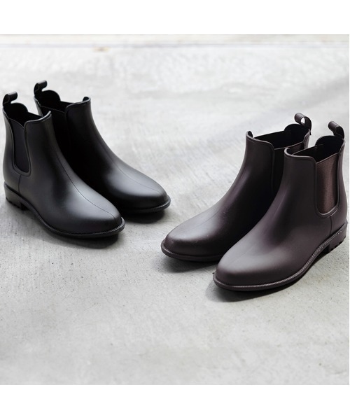 GeeRA(ジーラ)の「サイドゴアレインブーツ(レインシューズ・レディース・ブラック/ダークブラウン・SMALL/MEDIUM/LARGE/X-LARGE)」の4枚目の写真