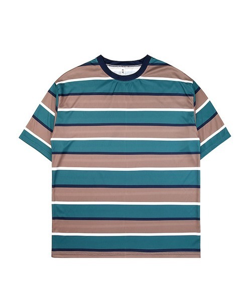NEW GENTLEMAN(ニュージェントルマン)の「レトロボーダー ビッグシルエットT(Tシャツ/カットソー・メンズ・グリーン/ブルー/ネイビー・M/L)」の5枚目の写真