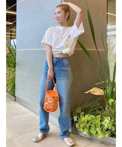 Ungrid（アングリッド）の「PIZZAロゴルーズTee（Tシャツ/カットソー・レディース・ベージュ/オフホワイト/オレンジ/ブルー・FREE）」の16枚目の写真