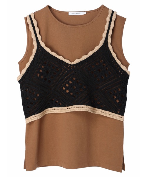 AMERICAN HOLIC（アメリカンホリック）の「SET　カットプルオーバー＋キャミベスト（アンサンブル・レディース・ブラック/ライトベージュ・M/L）」の19枚目の写真