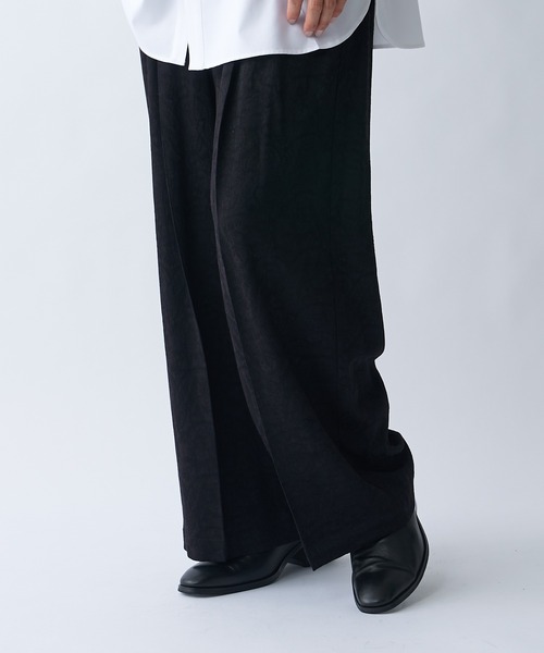 Lui's（ルイス）の「レーヨンJQワイドパンツ（その他パンツ・メンズ・ブラック/オフホワイト/グレー系その他・MEDIUM/SMALL）」の3枚目の写真