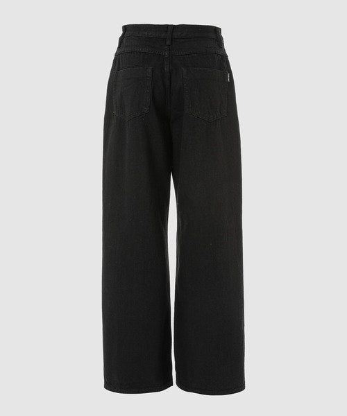 LOW CLASSIC（ロウ　クラシック）の「CLASSIC WIDE DENIM（デニムパンツ・レディース・ブラック/アイボリー・S/XS）」の4枚目の写真