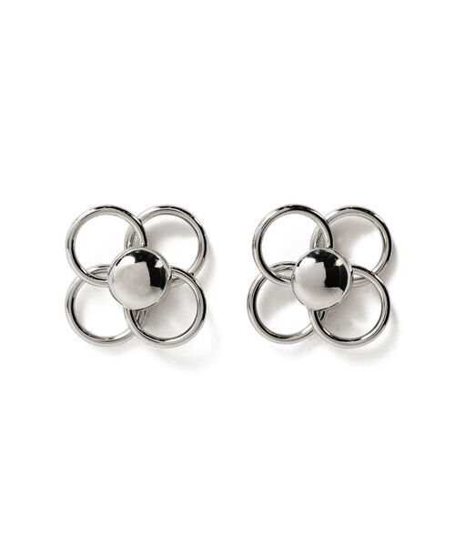 Ray BEAMS（レイビームス）の「Ray BEAMS / サークル フラワー イヤリング（イヤリング・レディース・シルバー・ONE SIZE）」の4枚目の写真