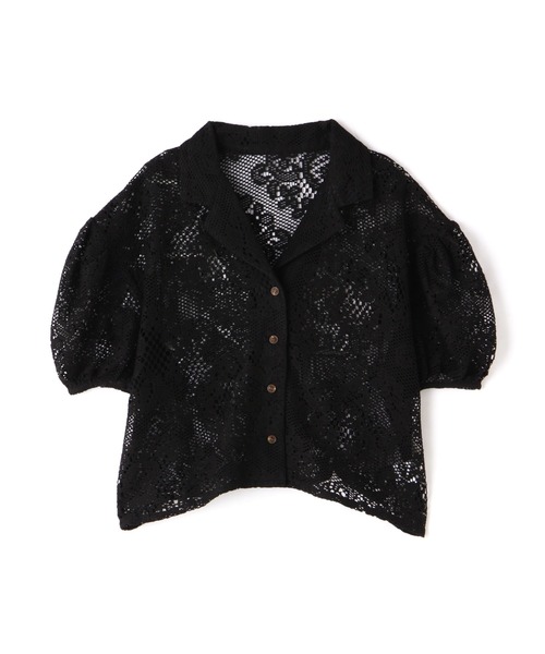 FREE'S MART(フリーズマート)の「開襟ショート丈レースシャツ(シャツ/ブラウス・レディース・ブラック/ホワイト・FREE)」の15枚目の写真