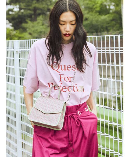 jouetie（ジュエティ）の「ハンドステッチライク BIG Tシャツ（Tシャツ/カットソー・レディース・ブラック/ピンク/アイボリー・MEDIUM）」の3枚目の写真