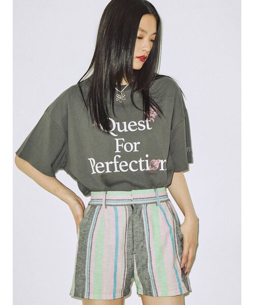 jouetie（ジュエティ）の「ハンドステッチライク BIG Tシャツ（Tシャツ/カットソー・レディース・ブラック/ピンク/アイボリー・MEDIUM）」の2枚目の写真