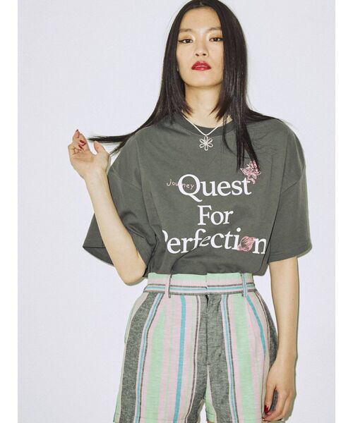 jouetie（ジュエティ）の「ハンドステッチライク BIG Tシャツ（Tシャツ/カットソー・レディース・ブラック/ピンク/アイボリー・MEDIUM）」の21枚目の写真