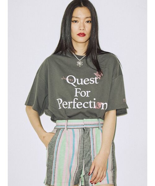 jouetie（ジュエティ）の「ハンドステッチライク BIG Tシャツ（Tシャツ/カットソー・レディース・ブラック/ピンク/アイボリー・MEDIUM）」の19枚目の写真