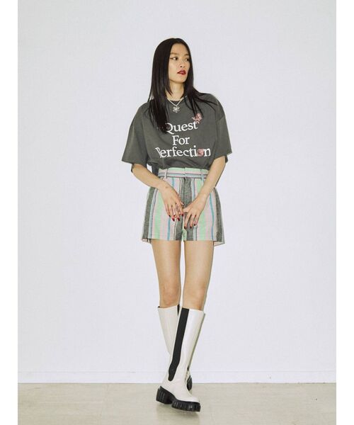 jouetie（ジュエティ）の「ハンドステッチライク BIG Tシャツ（Tシャツ/カットソー・レディース・ブラック/ピンク/アイボリー・MEDIUM）」の18枚目の写真